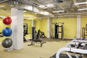 Thumbnail 15 of 22 - gym with modern cardio and strength training equipment at Thomas Jefferson Tower, Alabama, 35203