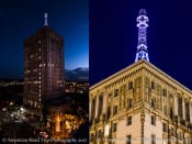 Thumbnail 1 of 22 - Illuminated mooring mast atop TJ Tower at Thomas Jefferson Tower, Birmingham, AL