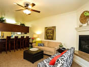 Thumbnail 5 of 7 - Modern Living Room With Kitchen View at Villa Faria Apartments, Fresno, CA