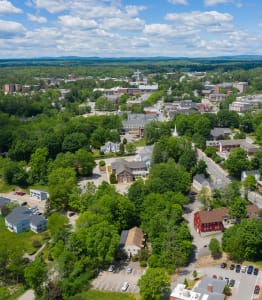 arial view of the village
