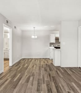 the preserve at ballantyne commons apartment kitchen with stainless steel appliances