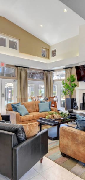 clubhouse inside Versailles Senior Apartments