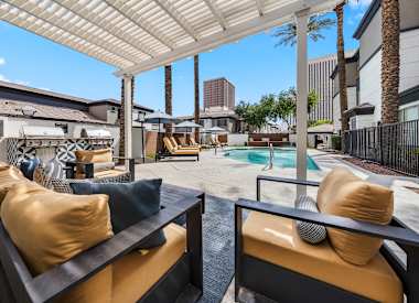 Shared outdoor space at Haven at Midtown.