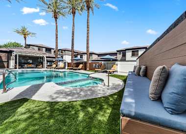 Pool and poolside area at Haven at Midtown.