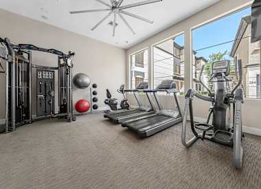 Fitness room at Haven at Midtown.
