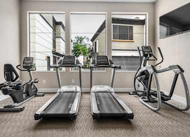 Fitness room at Haven at Midtown.