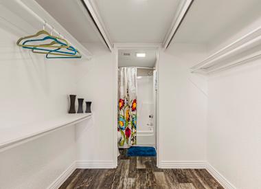 Closet and hanging space at Villa Toscana
