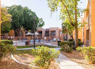 Building exterior at Boulder Creek Apartments.