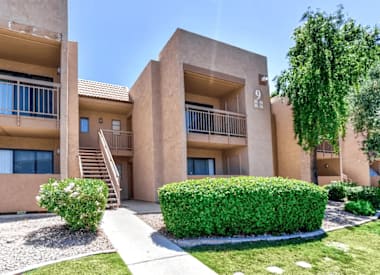 Building exterior at Boulder Creek Apartments.