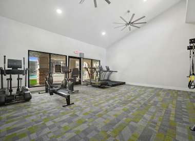 Fitness center and exercise equipment at Villages at Metro Center