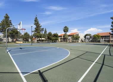 Basketball court at Valencia Park.