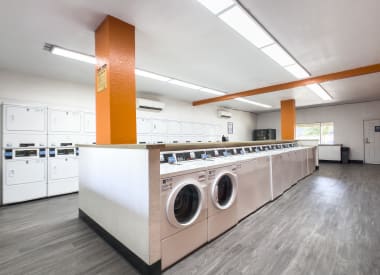 Shared laundry room at Valencia Park.
