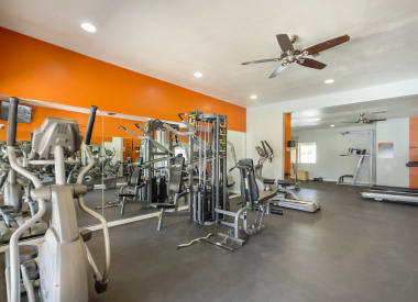 Fitness room at Valencia Park.
