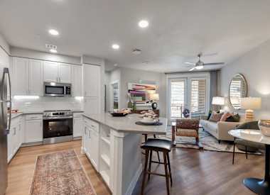 Apartment kitchen at Seven Oaks.