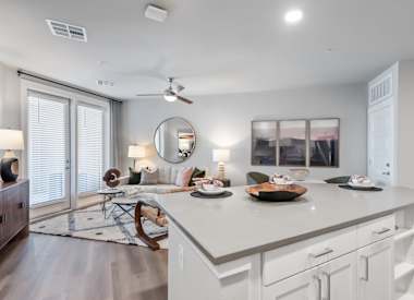 Apartment kitchen at Seven Oaks.