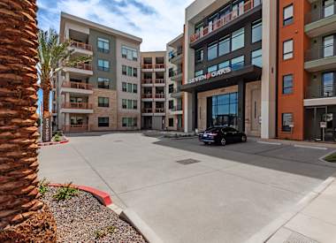 Building exterior at Seven Oaks.