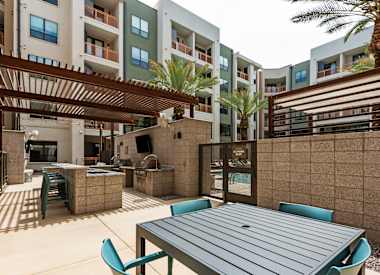 Shared outdoor space at Seven Oaks.