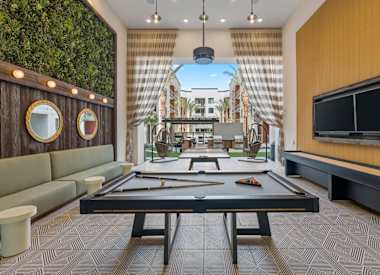 Shared interior space at Aura Uptown.