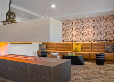Shared interior space at Aura Uptown.