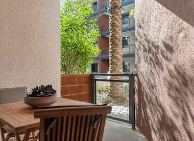 Balcony or patio at Aura Uptown.