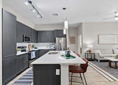 Apartment kitchen at Axis Camelback.