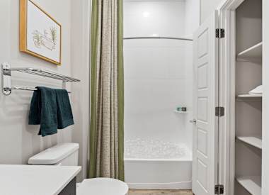 Apartment bathroom at Axis Camelback.