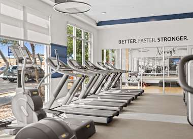 Fitness room at Axis Camelback.