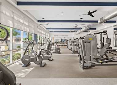 Fitness room at Axis Camelback.
