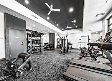 Fitness room at Union at Roosevelt I and II.