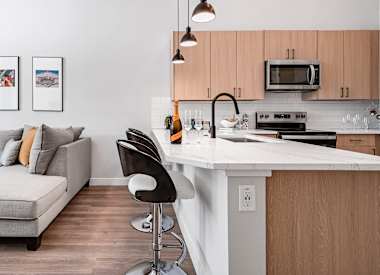 Apartment kitchen at Union at Roosevelt I and II.