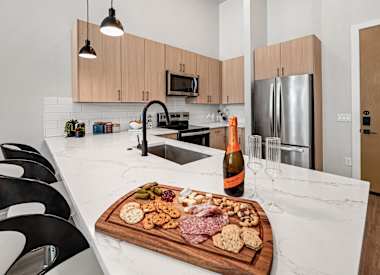 Apartment kitchen at Union at Roosevelt I and II.
