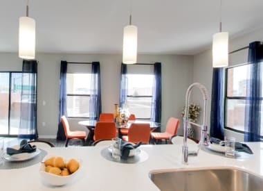 Apartment kitchen at Union at Roosevelt I and II.
