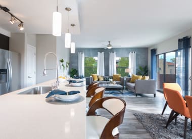 Apartment kitchen at Union at Roosevelt I and II.