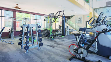 Fitness room at Audere Apartments.