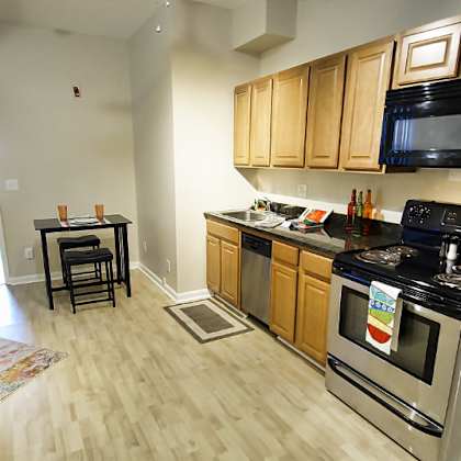 updated kitchen at tremont terraces apartments, cleveland, 44113