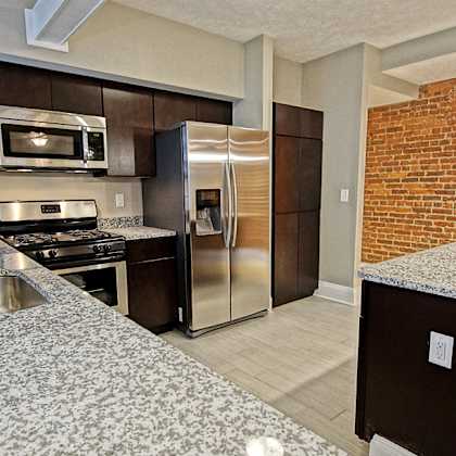 sample kitchen 5 at integrity cleveland heights apartments, cleveland heights, ohio