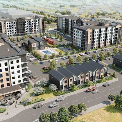 aerial view of property at the artisan at rangeview, calgary