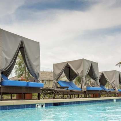 pool and cabana at arrive los carneros ii, california