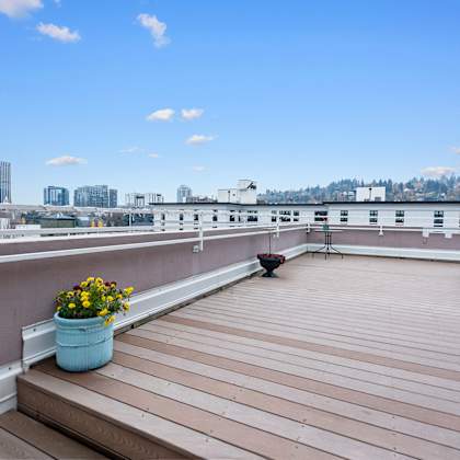 rooftop deck with views
