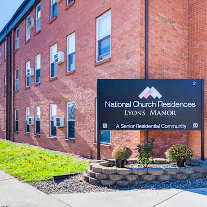 the building is national church residences lyons manor.