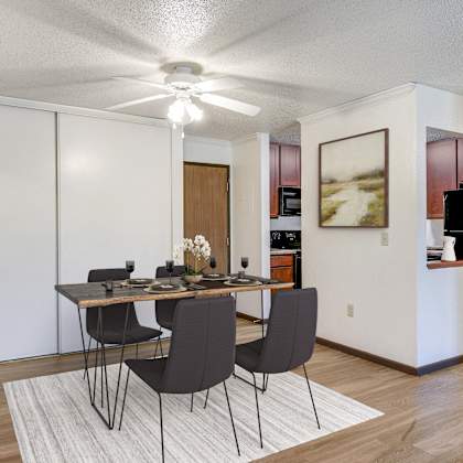elegant dining space at pheasant park apartments, minnesota