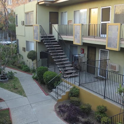 the building where the apartment is located