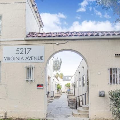 a white building with the number 5217 on it.