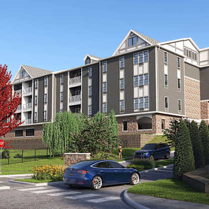 exterior view at the franklin at hawthorne, hawthorne, nj, 07506