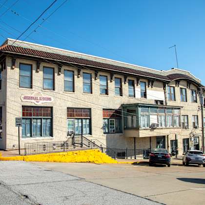 a building with a sign that says "international".