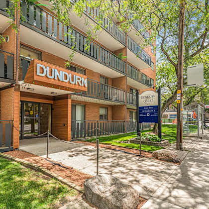 the image shows the exterior of a building named dundurn.