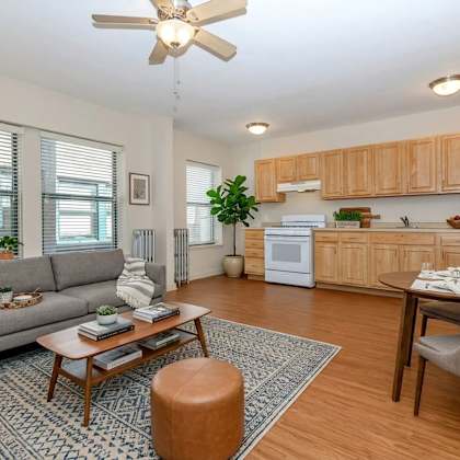 living room at sheridan park, chicago, il