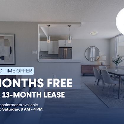 a promotional image for a 2 months free offer on a 13-month lease from pier 4 business.