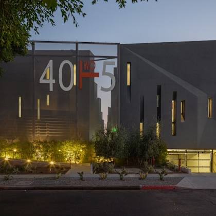 exterior in night  at lido apartments - 4025 grandview, culver city, 90066