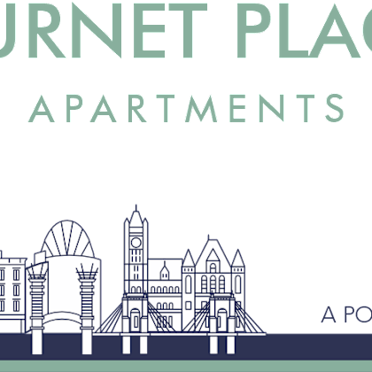 an illustration of the burnet place apartments logo